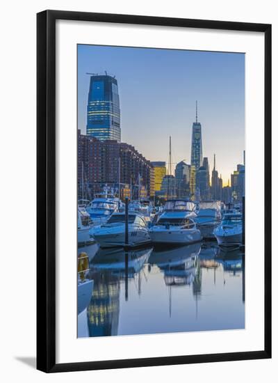 Paulus Hook, Morris Canal Basin, Liberty Landing Marina-Alan Copson-Framed Photographic Print