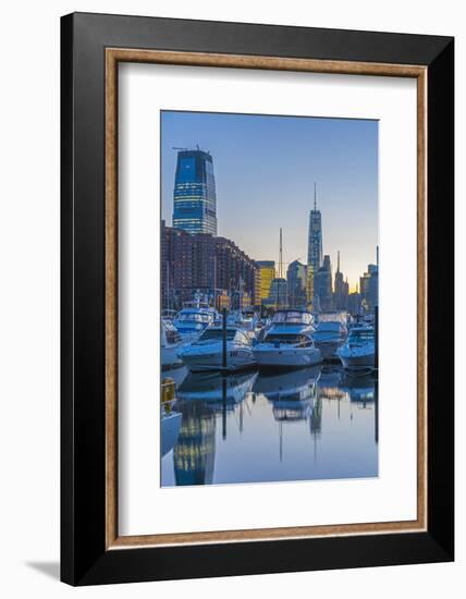 Paulus Hook, Morris Canal Basin, Liberty Landing Marina-Alan Copson-Framed Photographic Print