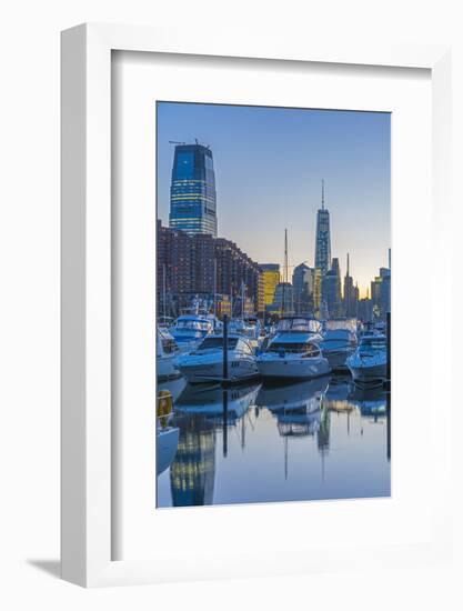 Paulus Hook, Morris Canal Basin, Liberty Landing Marina-Alan Copson-Framed Photographic Print