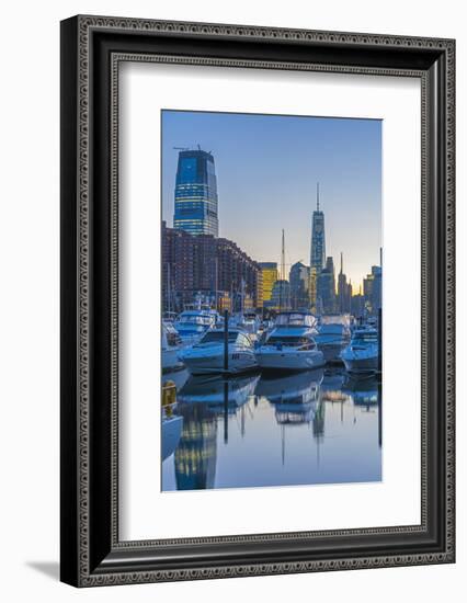 Paulus Hook, Morris Canal Basin, Liberty Landing Marina-Alan Copson-Framed Photographic Print