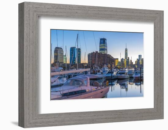 Paulus Hook, Morris Canal Basin, Liberty Landing Marina-Alan Copson-Framed Photographic Print