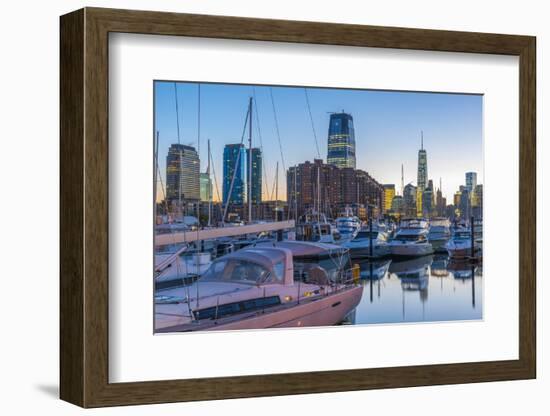 Paulus Hook, Morris Canal Basin, Liberty Landing Marina-Alan Copson-Framed Photographic Print