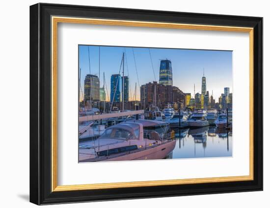 Paulus Hook, Morris Canal Basin, Liberty Landing Marina-Alan Copson-Framed Photographic Print