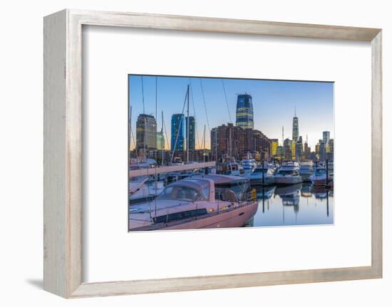 Paulus Hook, Morris Canal Basin, Liberty Landing Marina-Alan Copson-Framed Photographic Print