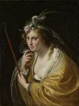 Portrait of a Young Woman (Oil on Panel)-Paulus Moreelse-Giclee Print