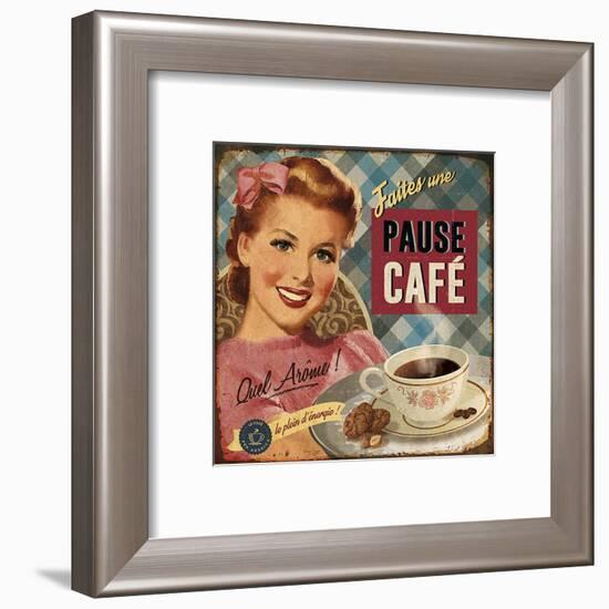 Pause café-Bruno Pozzo-Framed Art Print