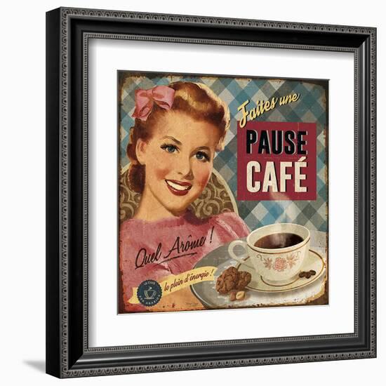 Pause café-Bruno Pozzo-Framed Art Print