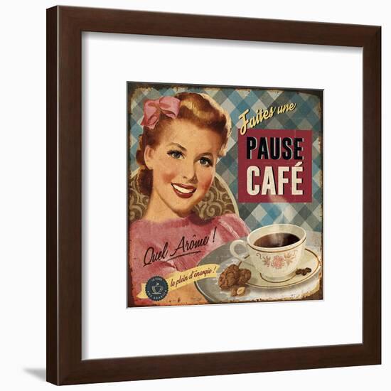 Pause café-Bruno Pozzo-Framed Art Print