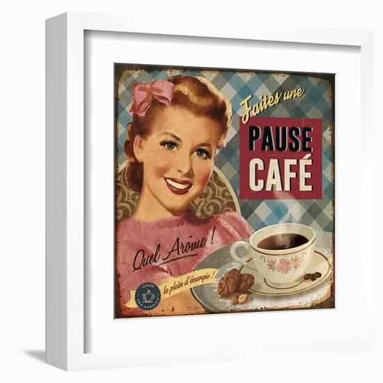 Pause café-Bruno Pozzo-Framed Art Print