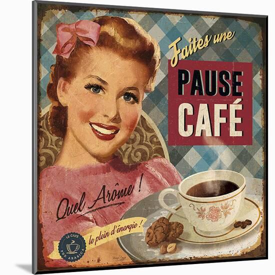 Pause café-Bruno Pozzo-Mounted Art Print