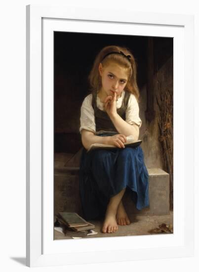 Pause for Thought-William Adolphe Bouguereau-Framed Giclee Print