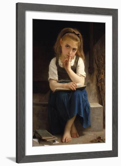 Pause for Thought-William Adolphe Bouguereau-Framed Giclee Print