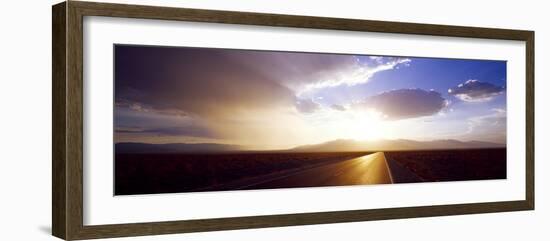 Paved Road at Sunset, Death Valley National Park, California, USA-null-Framed Photographic Print