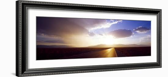 Paved Road at Sunset, Death Valley National Park, California, USA-null-Framed Photographic Print