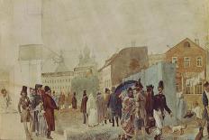 Street Scene in Moscow During the Rain, 1837-Pavel Andreyevich Fedotov-Framed Giclee Print