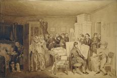 Police Commissary's Reception Room the Night before a Holiday, 1837-Pavel Andreyevich Fedotov-Giclee Print