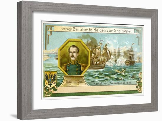 Pavel Nakhimov, Russian Admiral, and the Siege of Sevastopol, 1855-null-Framed Giclee Print