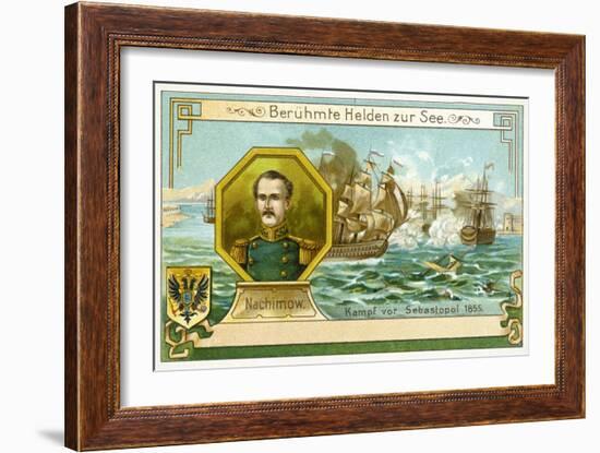 Pavel Nakhimov, Russian Admiral, and the Siege of Sevastopol, 1855-null-Framed Giclee Print