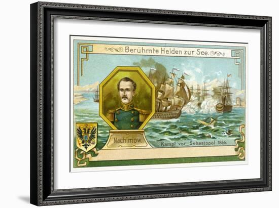 Pavel Nakhimov, Russian Admiral, and the Siege of Sevastopol, 1855-null-Framed Giclee Print