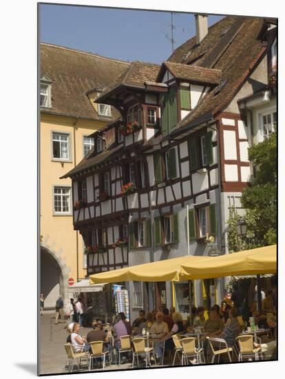 Pavement Cafe in Main Square, Meersberg, Lake Constance, Germany-James Emmerson-Mounted Photographic Print