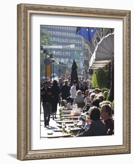 Pavement Cafe, Pohjoisesplanadi Street, Esplanade, Helsinki, Finland, Scandinavia, Europe-Dallas & John Heaton-Framed Photographic Print