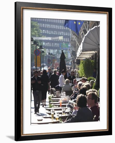 Pavement Cafe, Pohjoisesplanadi Street, Esplanade, Helsinki, Finland, Scandinavia, Europe-Dallas & John Heaton-Framed Photographic Print