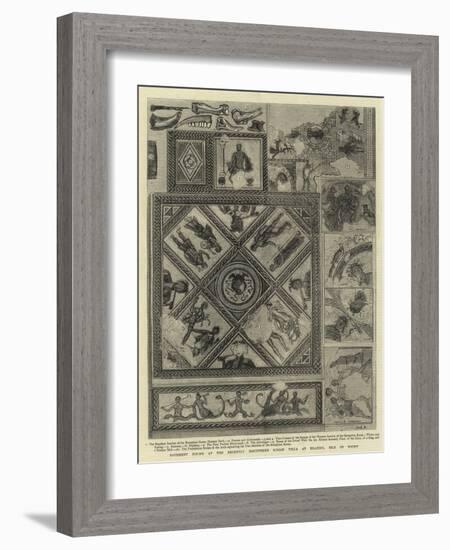 Pavement Found at the Recently Discovered Roman Villa at Brading, Isle of Wight-null-Framed Giclee Print