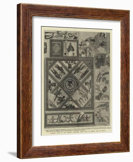 Pavement Found at the Recently Discovered Roman Villa at Brading, Isle of Wight-null-Framed Giclee Print