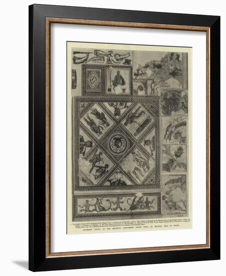 Pavement Found at the Recently Discovered Roman Villa at Brading, Isle of Wight-null-Framed Giclee Print