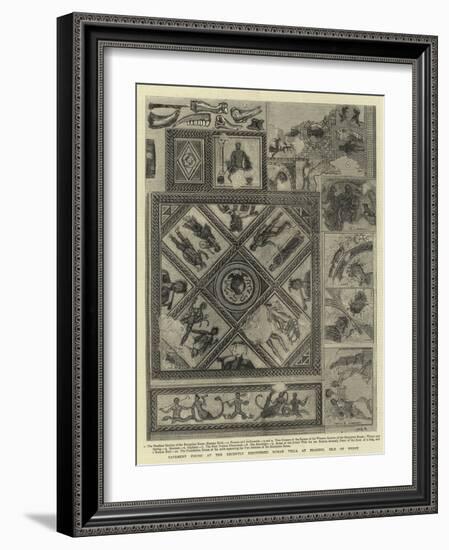 Pavement Found at the Recently Discovered Roman Villa at Brading, Isle of Wight-null-Framed Giclee Print