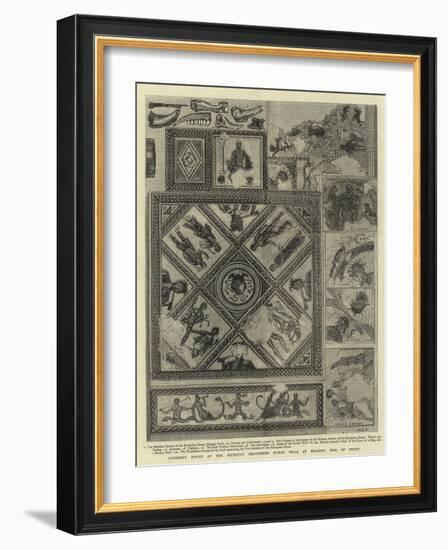 Pavement Found at the Recently Discovered Roman Villa at Brading, Isle of Wight-null-Framed Giclee Print