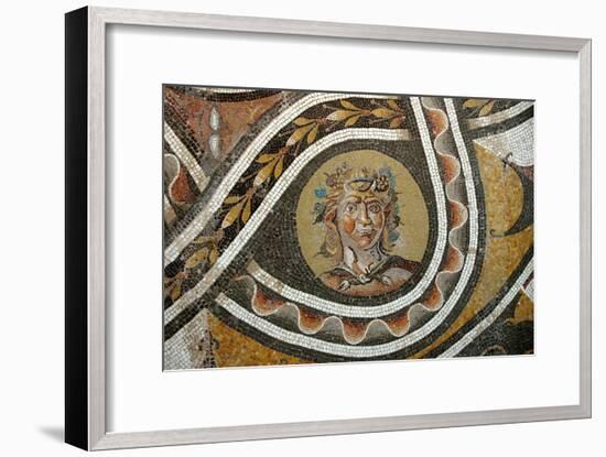 Pavement mosaic depicting the god Bacchus-Werner Forman-Framed Giclee Print