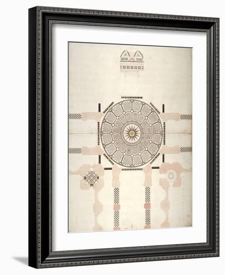 Pavement under the Cupola of St Paul's Cathedral, London, C1820-null-Framed Giclee Print