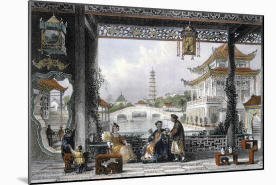 'Pavilion and Gardens of a Mandarin near Peking', China, 1843-Thomas Allom-Mounted Giclee Print