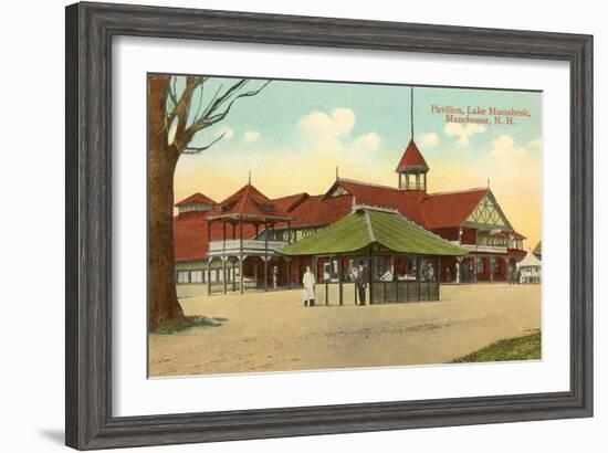 Pavilion, Lake Massabesic, Manchester, New Hampshire-null-Framed Art Print