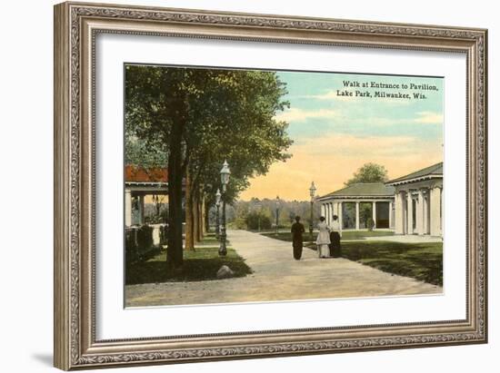 Pavilion, Lake Park, Milwaukee, Wisconsin-null-Framed Art Print