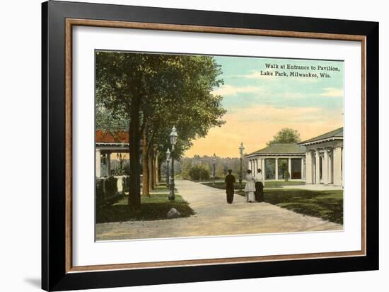 Pavilion, Lake Park, Milwaukee, Wisconsin-null-Framed Art Print