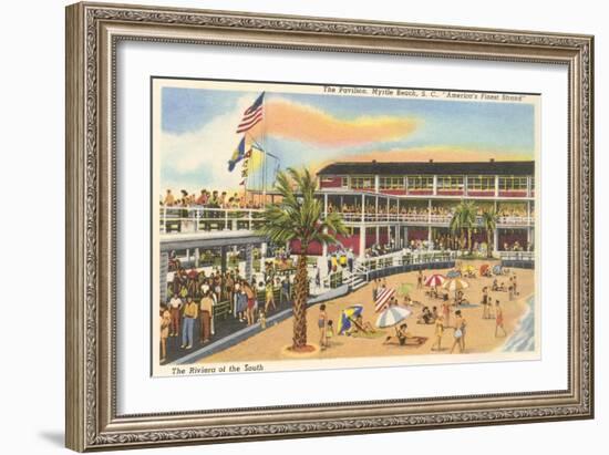 Pavilion, Myrtle Beach, South Carolina-null-Framed Art Print