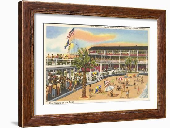 Pavilion, Myrtle Beach, South Carolina-null-Framed Art Print