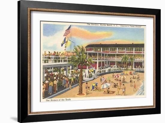 Pavilion, Myrtle Beach, South Carolina-null-Framed Art Print