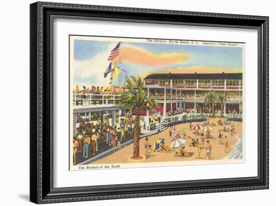 Pavilion, Myrtle Beach, South Carolina-null-Framed Art Print