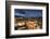 Pavilion near Wu Hua Gate at dusk, Dali, Yunnan, China, Asia-Ian Trower-Framed Photographic Print