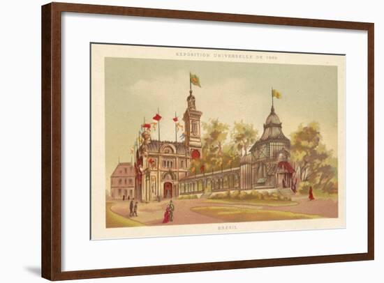 Pavilion of Brazil, Exposition Universelle 1889, Paris-null-Framed Giclee Print