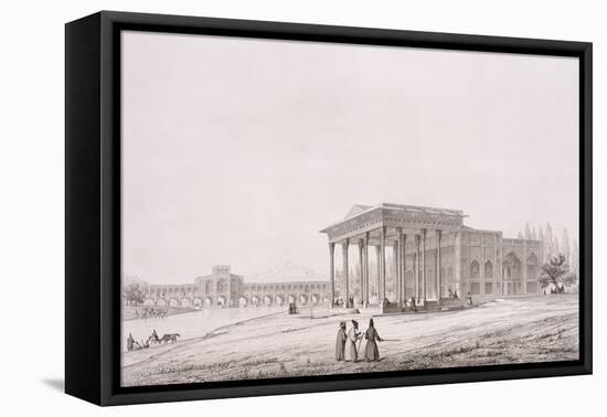 Pavilion of Mirrors, Isfahan, Plate 33 Modern Monuments of Persia, Engraved Sauvageot-Pascal Xavier Coste-Framed Premier Image Canvas