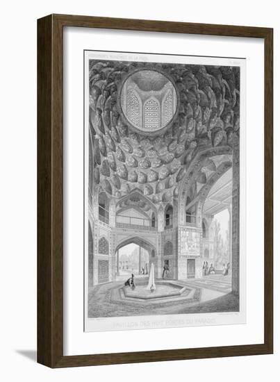 Pavilion of the Eight Paradises, in Isfahan, Voyage Pittoresque of Persia, Engraved by H.Lecoq-Pascal Xavier Coste-Framed Giclee Print