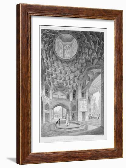 Pavilion of the Eight Paradises, in Isfahan, Voyage Pittoresque of Persia, Engraved by H.Lecoq-Pascal Xavier Coste-Framed Giclee Print