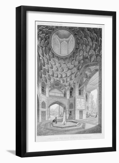 Pavilion of the Eight Paradises, in Isfahan, Voyage Pittoresque of Persia, Engraved by H.Lecoq-Pascal Xavier Coste-Framed Giclee Print