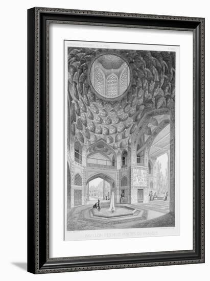 Pavilion of the Eight Paradises, in Isfahan, Voyage Pittoresque of Persia, Engraved by H.Lecoq-Pascal Xavier Coste-Framed Giclee Print