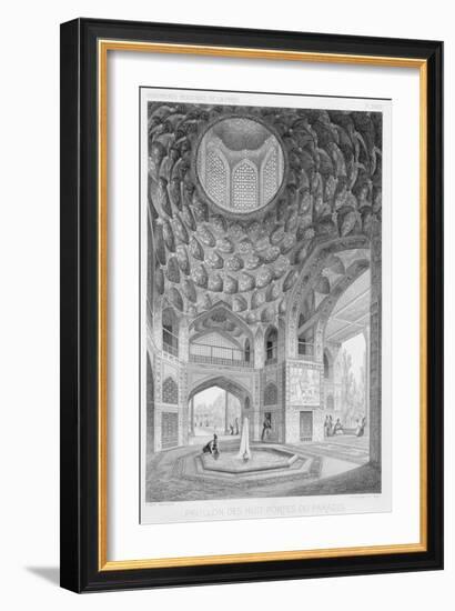 Pavilion of the Eight Paradises, in Isfahan, Voyage Pittoresque of Persia, Engraved by H.Lecoq-Pascal Xavier Coste-Framed Giclee Print