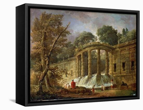 Pavilion with the Cascade, 1760-Hubert Robert-Framed Premier Image Canvas